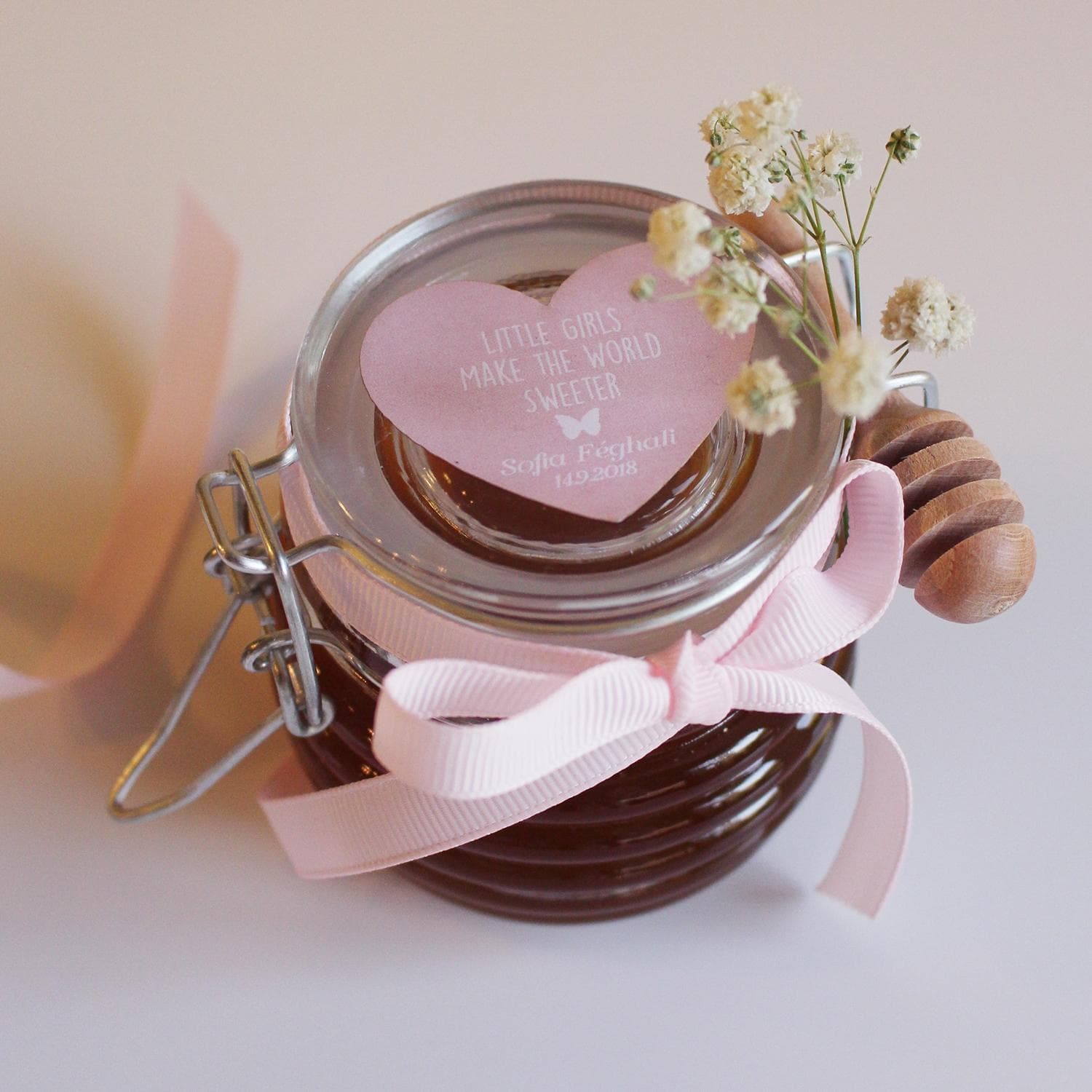 Honey in a glass jar